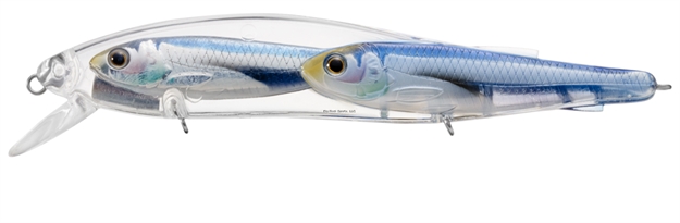 Picture of Livetarget Baitball Emerald Shiner Jerkbait, 4 1/2", 5/8 Oz, Pearl & Blue, Suspending