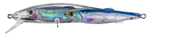Picture of Livetarget Baitball Glass Minnow Jerkbait, 4 3/4", #2 Hooks, 5/8 Oz, Silver/Blue/Green, Suspend