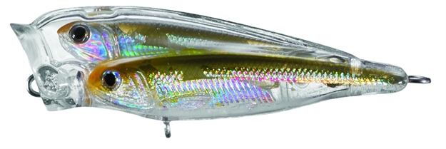 Picture of Livetarget Baitball Glass Minnow Popper, 2 1/2", #6 Hooks, 1/4 Oz, Silver/Natural, Floating