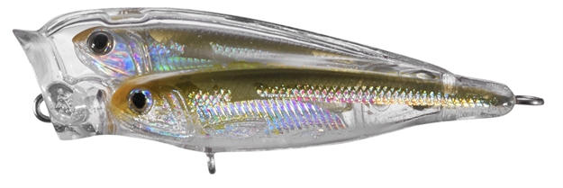 Picture of Livetarget Baitball Glass Minnow Popper, 3", #4 Hooks, 3/8 Oz, Silver/Natural, Floating