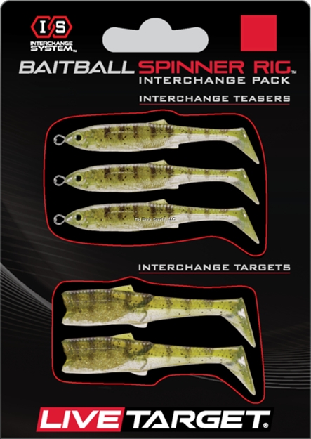 Picture of Livetarget Baitball Spinner Rig Interchange Pack - Medium, Gold Perch