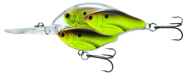 Picture of Livetarget Baitball Threadfin Shad Medium Dive Crankbait, 2 1/2", 5/8 Oz, Chartreuse & Black, Floating