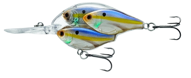 Picture of Livetarget Baitball Threadfin Shad Medium Dive Crankbait, 2 1/2", 5/8 Oz, Pearl & Violet Shad, Floating