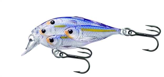Picture of Livetarget Baitball Yearling Crankbait, 1 7/8", #6 Hooks, 1/4 Oz, Pearl/Violet Shad, Floating