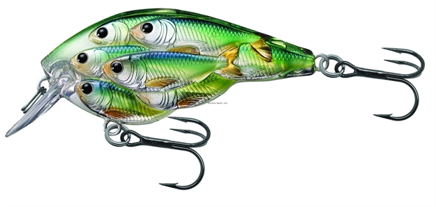 Picture of Livetarget Baitball Yearling Crankbait, 2 3/8", #4 Hooks, 1/2 Oz, Blue/Chartreuse Shad, Floating
