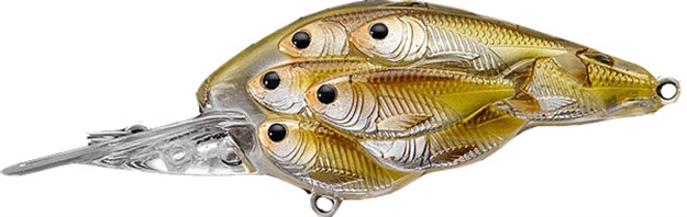 Picture of Livetarget Baitball Yearling Crankbait, 2 3/8", #4 Hooks, 1/2 Oz, Pearl/Olive Shad, Floating YCB60M815