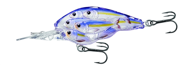 Picture of Livetarget Baitball Yearling Crankbait, 2 3/8", #4 Hooks, 1/2 Oz, Pearl/Violet Shad, Floating YCB60M812