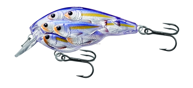 Picture of Livetarget Baitball Yearling Crankbait, 2 3/8", #4 Hooks, 1/2 Oz, Pearl/Violet Shad, Floating