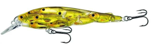 Picture of Livetarget Baitball Yearling Jerkbait, 3 3/4", #4 Hooks, 3/8 Oz, Gold/Black, Suspend