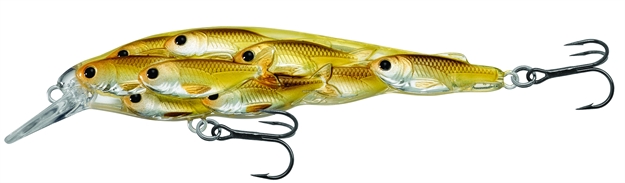 Picture of Livetarget Baitball Yearling Jerkbait, 3 3/4", #4 Hooks, 3/8 Oz, Pearl/Olive Shad, Suspend