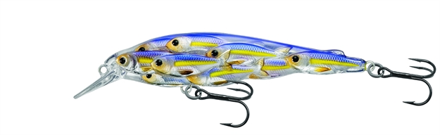 Picture of Livetarget Baitball Yearling Jerkbait, 3 3/4", #4 Hooks, 3/8 Oz, Pearl/Violet Shad, Suspend