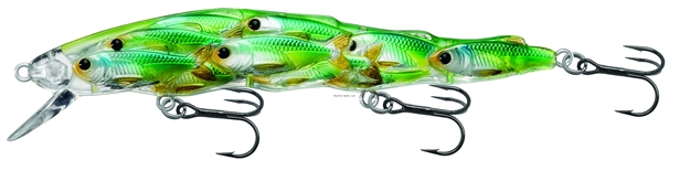 Picture of Livetarget Baitball Yearling Jerkbait, 4 1/4", #6 Hooks, 1/2 Oz, Blue/Chartreuse Shad, Suspend