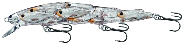 Picture of Livetarget Baitball Yearling Jerkbait, 4 1/4", #6 Hooks, 1/2 Oz, Pearl/Natural, Suspend