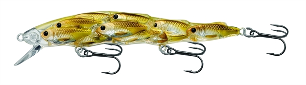 Picture of Livetarget Baitball Yearling Jerkbait, 4 1/4", #6 Hooks, 1/2 Oz, Pearl/Olive Shad, Suspend