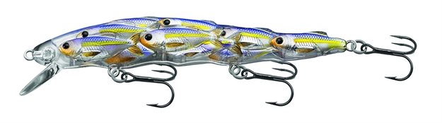 Picture of Livetarget Baitball Yearling Jerkbait, 4 1/4", #6 Hooks, 1/2 Oz, Pearl/Violet Shad, Suspend