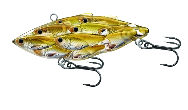 Picture of Livetarget Baitball Yearling Lipless Crankbait, 3", #4 Hooks, 5/8 Oz, Pearl/Olive Shad, Sinking
