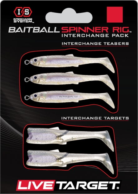 Picture of Livetarget Batiball Spinner Rig Interchange Pack - Small, Crystal Mylar