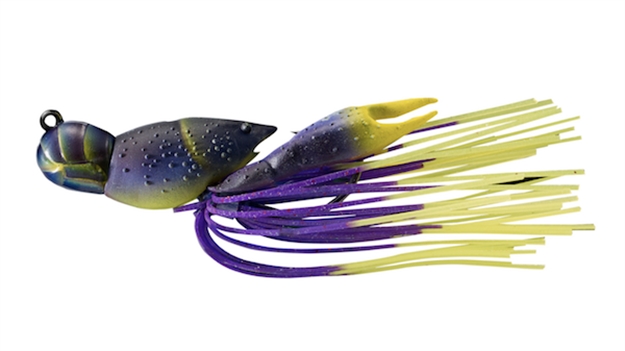 Picture of Livetarget Crawfish - Hollow Body Jig 1 1/2In 3/8 Oz, Junebug/Chartreuse