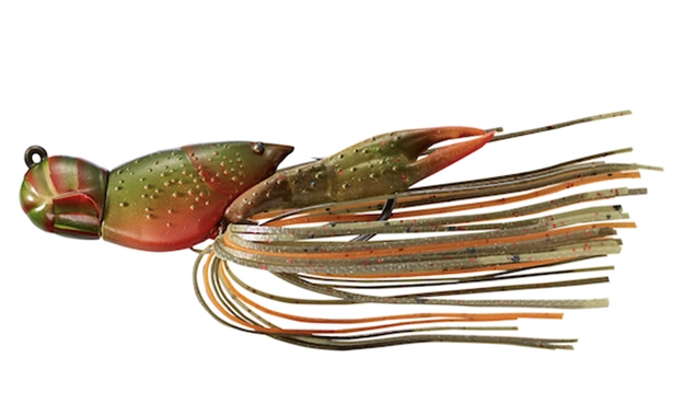 Picture of Livetarget Crawfish - Hollow Body Jig 1 1/2In 3/8 Oz, Olive/Orange