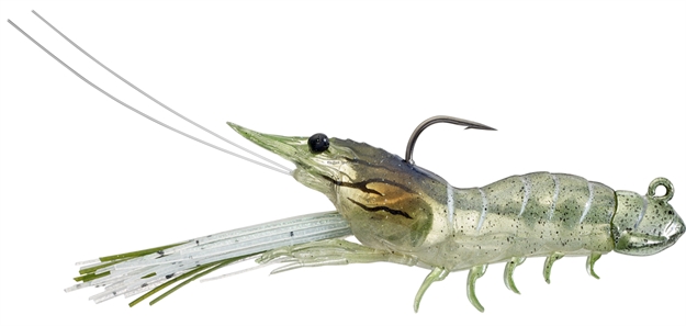 Picture of Livetarget Fleeing Shrimp Soft Plastic Jig 2 3/4 IN 1/4 Oz, Grass Shrimp
