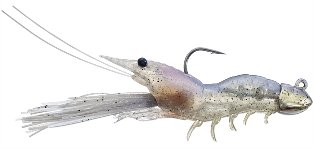 Picture of Livetarget Fleeing Shrimp Soft Plastic Jig 2 3/4 IN 1/4 Oz, White Shrimp