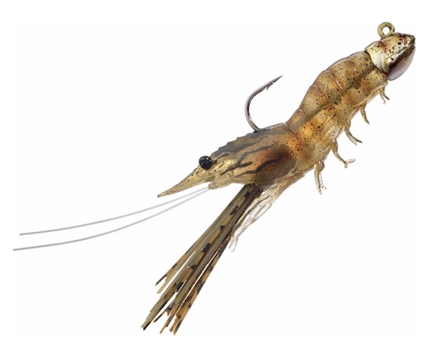 Picture of Livetarget Fleeing Shrimp Soft Plastic Jig 3 1/2 IN 3/8 Oz, Brown Shrimp