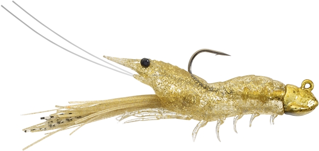 Picture of Livetarget Fleeing Shrimp Soft Plastic Jig 3 1/2 IN 3/8 Oz, Glass Shrimp