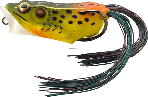 Picture of Livetarget Frog Hollow Body Popper Topwater Lure, 2", 3/0 Hook, 3/8 Oz, Emerald/Red, Floating