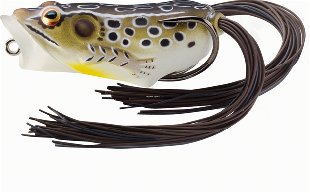 Picture of Livetarget Frog Hollow Body Popper Topwater Lure, 2", 3/0 Hook, 3/8 Oz, Tan/Brown, Floating