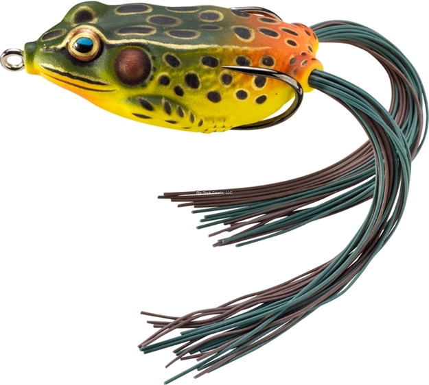 Picture of Livetarget Frog Hollow Body Topwater Lure, 1 3/4", #1 Hook, 1/4 Oz, Emerald/Red, Floating