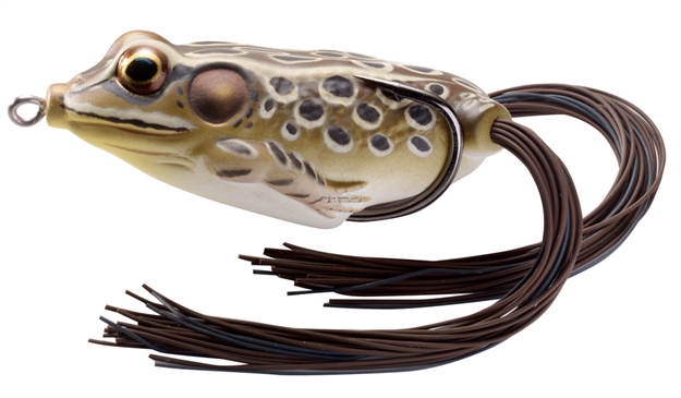 Picture of Livetarget Frog Hollow Body Topwater Lure, 1 3/4", #1 Hook, 1/4 Oz, Tan/Brown, Floating