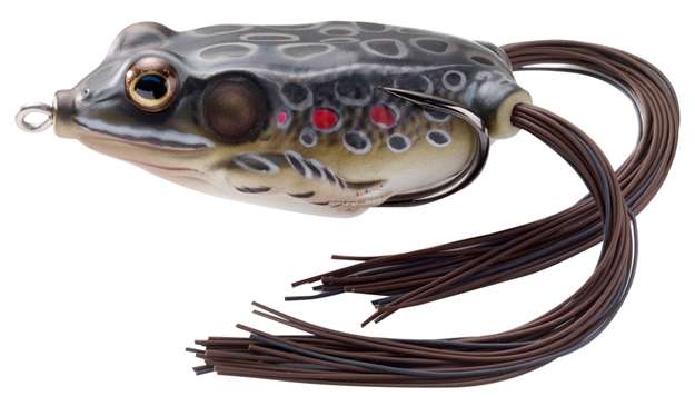 Picture of Livetarget Frog Hollow Body Topwater Lure, 2 1/4", 1/0 Hook, 5/8 Oz, Brown/Black, Floating