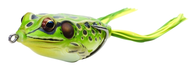 Picture of Livetarget Frog Hollow Body Topwater Lure, 2 1/4", 1/0 Hook, 5/8 Oz, Green/Yellow, Floating