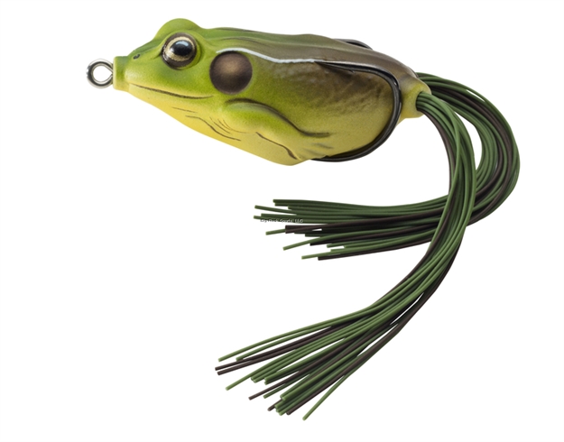 Picture of Livetarget Frog Hollow Body Topwater Lure, 2 5/8", 2/0 Hook, 3/4 Oz, Green/Brown, Floating