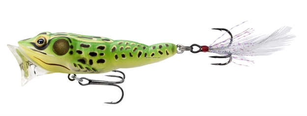 Picture of Livetarget Frog Surface Popper, 3", #4 Hooks, 1/2 Oz, Florescent Green/Yellow, Floating