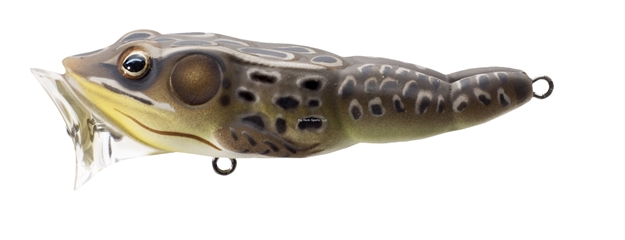 Picture of Livetarget Frog Surface Popper, 3", #4 Hooks, 1/2 Oz, Tan/Brown, Floating