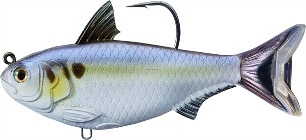 Picture of Livetarget Gizzard Shad Swimbait, 5 1/2", 9/0 Hook, 2 Oz, Violet/Blue, Medium Slow Sinking
