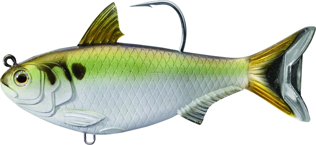 Picture of Livetarget Gizzard Shad Swimbait, 5", 8/0 Hook, 1 1/2 Oz, Green/Bronze, Medium Slow Sinking