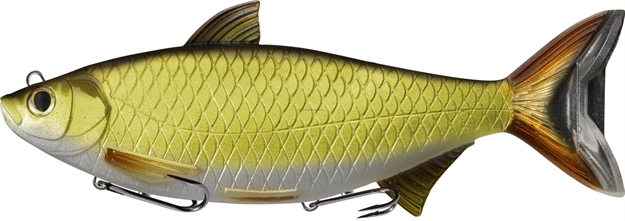 Picture of Livetarget Golden Shiner - Swimbait (Oscillator Tail),  8 In,  5 Oz,  Gold/Black
