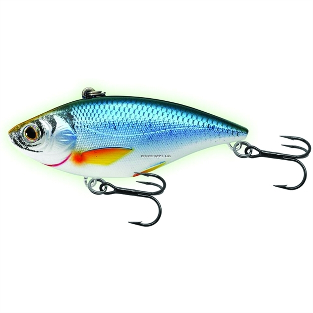 Picture of Livetarget Golden Shiner Lipless Rattlebait, 2 3/8", #8 Hook, 1/4 Oz, Glow/Blue, Sinking