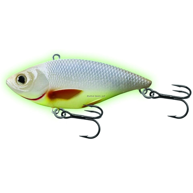 Picture of Livetarget Golden Shiner Lipless Rattlebait, 2 3/8", #8 Hook, 1/4 Oz, Glow/White, Sinking