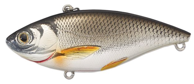 Picture of Livetarget Golden Shiner Lipless Rattlebait, 2 7/8", #6 Hook, 1/2 Oz, Silver/Black, Sinking