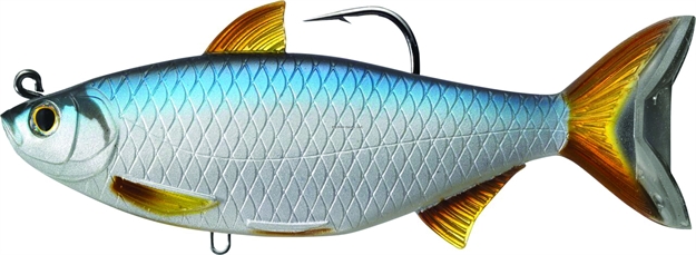 Picture of Livetarget Golden Shiner Swimbait, 5 1/2", 9/0 Hook, 1 3/4 Oz, Silver/Blue, Medium Slow Sinking