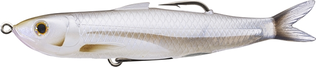Picture of Livetarget Hollow Body Shiner Topwater Walking Lure, 5 3/8", 3/4 Oz, Pearl Ghost