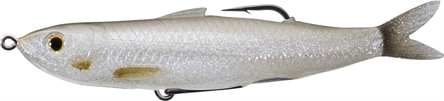 Picture of Livetarget Hollow Body Shiner Topwater Walking Lure, 5 3/8", 3/4 Oz, Silver Flake