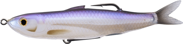 Picture of Livetarget Hollow Body Shiner Topwater Walking Lure, 5 3/8", 3/4 Oz, Violet Ghost Shiner