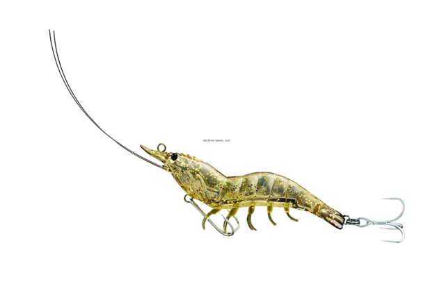 Picture of Livetarget Hybrid Shrimp Pre-Rigged Jig, 3 1/2", 3/8 Oz, #8,#6 Hooks, Glass, Sinking