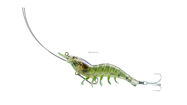 Picture of Livetarget Hybrid Shrimp Pre-Rigged Jig, 3 1/2", 3/8 Oz, #8,#6 Hooks, Grass, Sinking