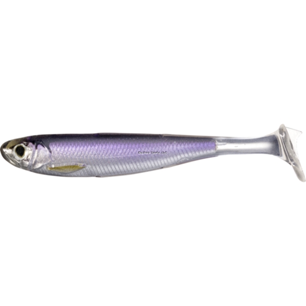 Picture of Livetarget Ict Slow-Roll Shiner - Paddletail, 3", Silver/Purple
