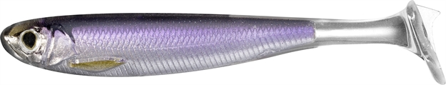 Picture of Livetarget Ict Slow-Roll Shiner - Paddletail, 4", Silver/Purple